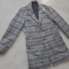 BEAMS HEART チェック柄 ダブルブレスト チェスターコート