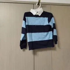 【新品タグ付】ストライプ 長袖ポロシャツ 110