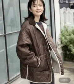 新品未使用ニコアンドコールカラーキルトジャケットLタグ付nikoand...