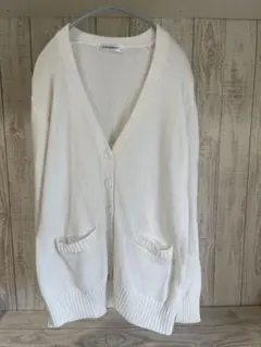 スクールカーディガン 白 Mサイズ　女子高生　女子中学生　白