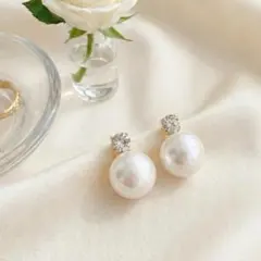 一粒　パール　ジルコニア ピアス 結婚式 卒業 入学 成人式 フォーマル