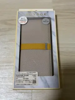 Galaxy S24 VOYAGE 手帳型ケース ベージュ×イエロー