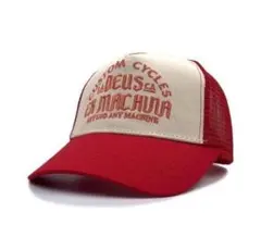 キャップ アメカジ ビンテージ風 トラッカーキャップ メッシュ 刺繍