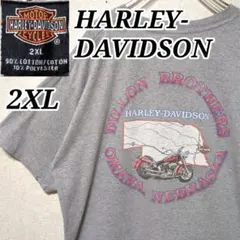 Harley-Davidson ポケットシャツ 両面プリント バイク 2XL