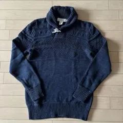 美品 H&M ケーブルニット トグルボタン付き ネイビー セーター おしゃれ