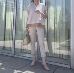 【Loungedress 】 配色レイヤードブラウスのサムネイル