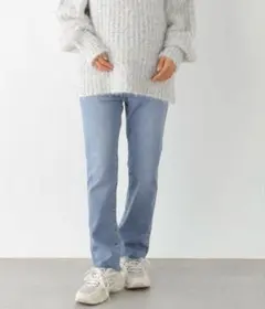 LEPSIM【産前・産後対応】マタニティ／ストレートスリムパンツ