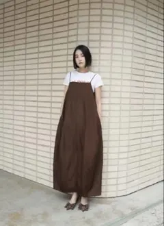 ZARA バックオープンナイロンワンピース キャミワンピ