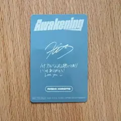 西洸人　awakening ソロジャケット　トレカ