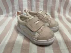 VANS キッズスニーカー ピンク ベルクロ　12.5cm