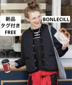 新品2way ダイヤキルトノーカラージャケット/インナーブルゾン