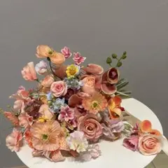 高級造花アーティシャルフラワー　 ブーケ　ブートニア　美品　定価55000円