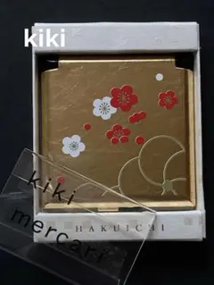 匿名発送 箔一 手鏡 ミラー 化粧道具 金箔工芸 民藝 コンパクトミラー