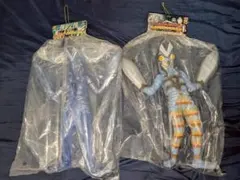 【未開封】バルタン星人＆分身クリア ビッグサイズソフビフィギュア 2体セット