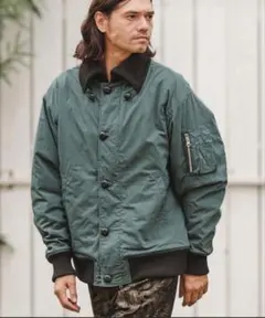 L 新品　カンビオ　ブルゾン　ミリタリージャケット　中綿　ma-1 デトロイト