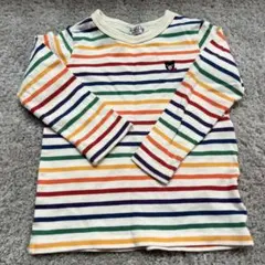 ミキハウス ダブルビー ボーダー 100㎝ロンT 男女兼用