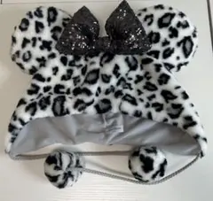 ディズニーファンキャップ ヒョウ柄 白黒