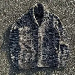 【vintage】 90s monochrome button knit