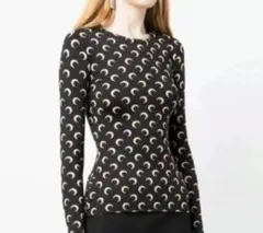 MARINE SERRE マリーンセル Tシャツ 長袖 ブラック