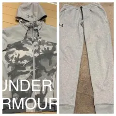 メンズ　アンダーアーマー セットアップ　上下セット　ホワイトカモ　迷彩　カモフラ