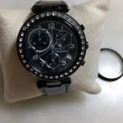 FURLA CHRONOGRAPH 腕時計 ブラック ストーン付きのサムネイル