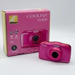 【未使用級 付属品完品】Nikon COOLPIX W100 ピンク デジカメのサムネイル