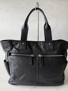 LANVIN COLLECTION メンズ レザートートバッグ　黒のサムネイル