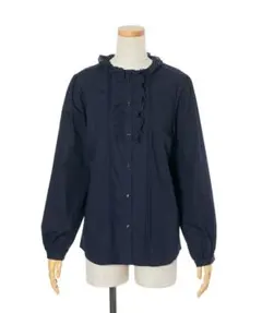 コットンレースフリルカラーブラウス/F i.n.t フィント