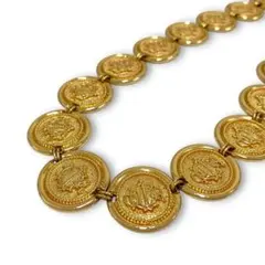 【貴重】極美品 ヴィンテージ Dior ディオール ネックレス コイン プレート