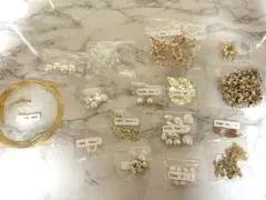 ハンドメイド用パーツ まとめ売り 天然パール ビジュー ピアス イヤリング
