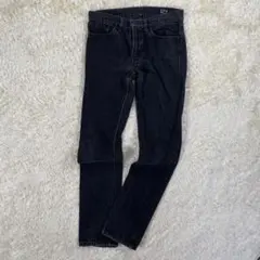 【美品】オアスロウ　ブラックデニムパンツ　ストレートパンツ　107　日本製　Mのサムネイル