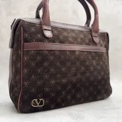 ✨美品✨VALENTINO ヴィンテージ ハンドバッグ Vロゴ 総柄 スエードのサムネイル