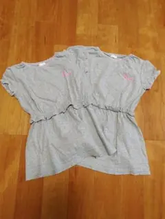 【値下げ】セットアップ風ワンピース2枚セット 110cm 120cm 姉妹 双子