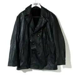 珍品 60s 70s ビンテージ ギリシャ製 レザー モーターサイクルコート