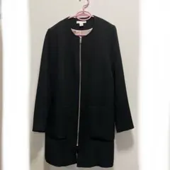 H&Mミディアムコートブラック