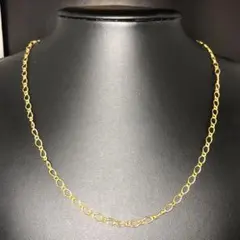 ネックレス ひねり 丸あずき 連結 チェーン イエローゴールド 46cm 4mmのサムネイル