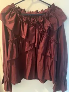 フリルクロスギャザーブラウス