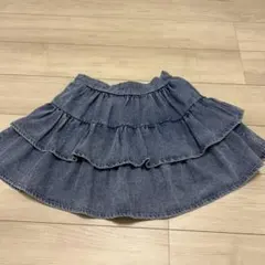 デニムフリルスカート