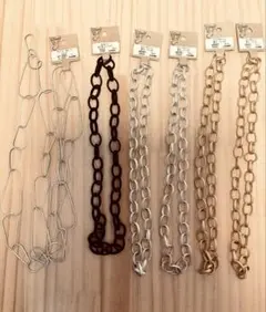 金属チェーンセット（シルバー、黒、ゴールド）
