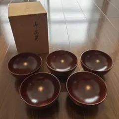 木製椀 5個セット 箱付き 大幅値下げしました！