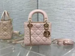ピンク キルティングショルダーバッグ