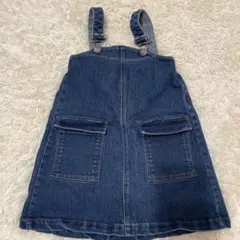 値下げ！petit main デニムジャンパースカート　90〜100