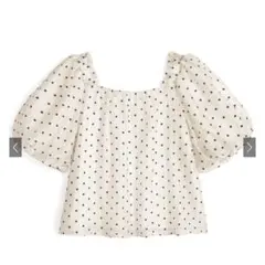 GRL ドット柄シアーバルーンスリーブブラウス[ac2247]