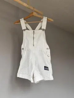 LOVETOXIC ホワイトオーバーオールショートパンツ Sサイズ