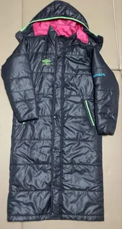 美品⭐︎UMBRO アンブロ ベンチコート ネイビー Sサイズ　中綿ダウンコート