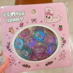 おはじきシール　ESTHER BUNNY 20ピース　10種　ピンク