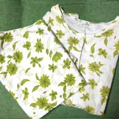 【Wacoal ワコール】フラワープリント パジャマ 上下セット Lサイズ 綿