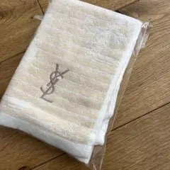 YSL ストライプ模様 タオルハンカチ　イブサンローラン