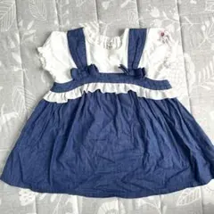 キムラタン　クーラクール　ドッキングデニム風チュニック90㎝