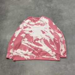 鬼フェード　USA古着 Hanesヘインズ スウェット　ブリーチ　ピンク　L